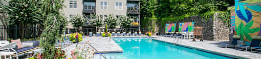 Pool View at Glenwood Park Lofts, Atlanta
