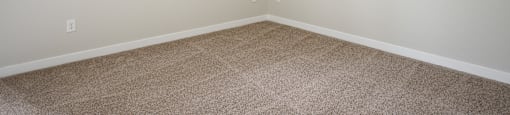 A room with a window and carpeted floor.
