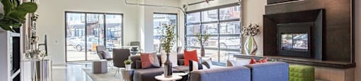 Clubhouse With Expansive Windows at Delo Apartments, Louisville, Colorado