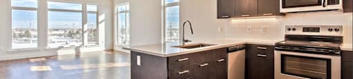 Cozy Kitchen Space at Delo Apartments, Colorado
