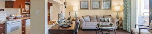 the preserve at ballantyne commons living room and kitchen
