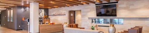 lobby of Palazzo senior apartments with seating area and natural light