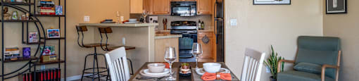 A dining room  at Sereno Townhomes, Glendale, Arizona