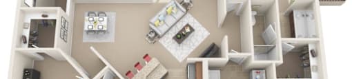 Bedford Floorplan at Sereno Townhomes, Glendale, 85302