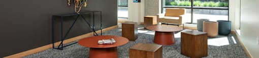 Sitting area with table and chair at Cedar Crossing, Seattle, WA, 98115