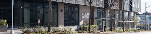 Building exterior area at Cedar Crossing, Seattle, Washington