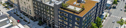 Aerial of building viewat Cedar Crossing, Seattle, WA, 98115