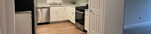White Kitchen with Stainless Appliancesat Lavale Apartments, Monroeville, 15146