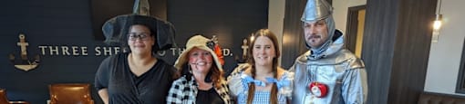 Harbor Heights team in costume  at Harbor Heights 55+ Community, Olympia, Washington