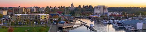 Stroll the boardwalk and Percival Landing at Harbor Heights 55+ Community, Olympia, 98501