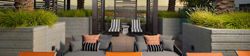 a rendering of the rooftop lounge area at the hyatt regency scottsdale resort