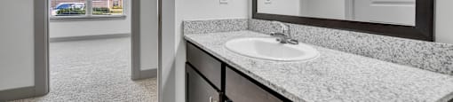 the ensuite bathroom of our studio apartment atrium