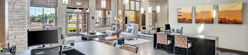 the preserve at gateway office space with desks and chairs