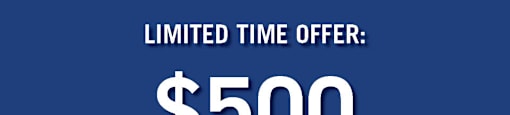 A blue advertisement for a $500 rental bonus from Realstar.