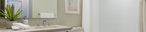 Inlet Glen Apartments in Port Moody, BC bathroom with upgraded cabinetry