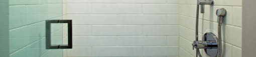Brookbanks High quality full bathroom highlighting glass shower enclosure in Toronto, ON
