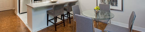 Brookbanks Open concept dining room with view of the kitchen in Toronto, ON