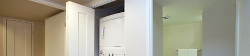 Brookbanks In suite washer-dryer tucked away in own closet space in Toronto, ON