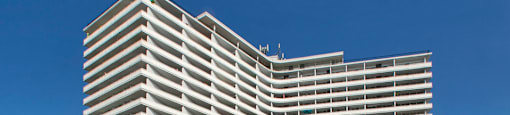 La Salle Towers building exterior featuring clear blue sky in Burlington, ON