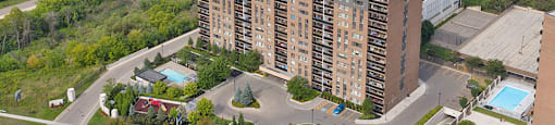 190 Cityview in Brampton, ON drone view of property grounds