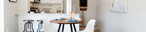 Inlet Glen Apartments in Port Moody, BC open concept dining and kitchen area