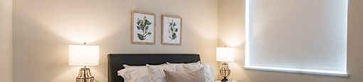 Inlet Glen Apartments in Port Moody, BC bedroom with roller blinds