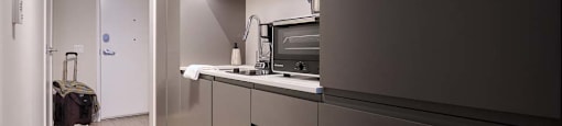 The Duke in Vancouver BC, sleek modern kitchen