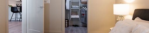 Inlet Glen Apartments in Port Moody, BC bedroom with large walk-in closet