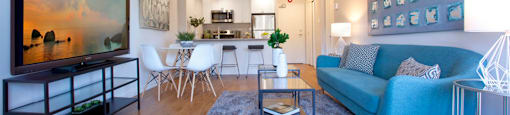 Britannia by the Bay in Ottawa, ON living room with luxury vinyl flooring throughout