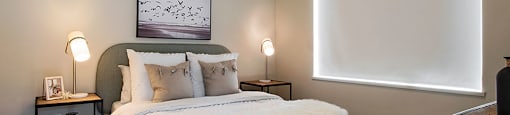 Inlet Glen Apartments in Port Moody, BC bedroom with custom roll up blinds