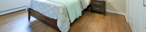 Wellington Park Towers bedroom with large closet in St. Thomas, ON