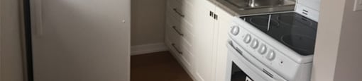641 Vaughan Road in Toronto, ON kitchen with fridge, stove and microwave