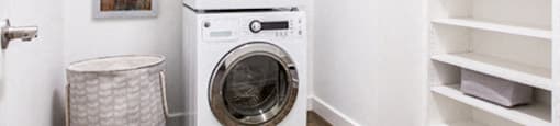 Washer/dryer easily accessible in unit
