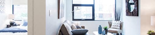 Spacious apartments naturally lit by large windows