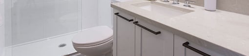 Inlet Glen Apartments in Port Moody, BC bathroom with condo style finishes