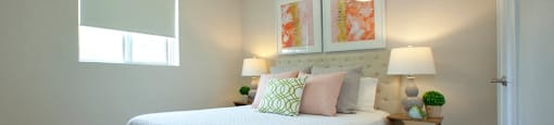 Acton Apartments cozy bedroom with hardwood flooring in Acton, ON