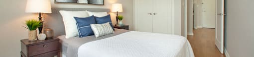 Albany Place bedroom with large closet in Fort Erie, ON