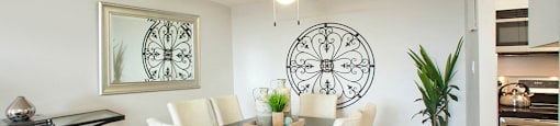 Albany Place spacious dining room with hard surface flooring in Fort Erie, ON