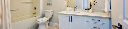 Amesbury Gate Full bathroom with bathtub, sink, and toilet in Bedford, NS