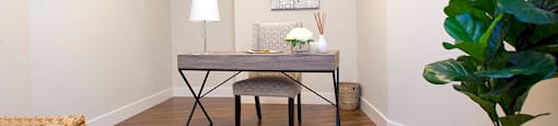 Amesbury Gate Den with study desk and chair in Bedford, NS