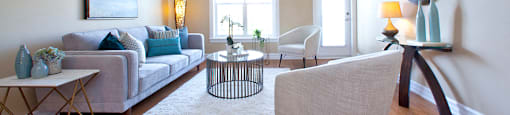 Baker Arms & Wexford Apartments big living room with lots of natural light in Dartmouth, NS