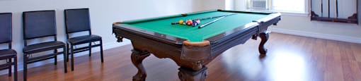 Baker Arms & Wexford Apartments social room with billiard table in Dartmouth, NS
