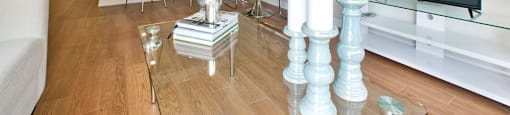 Bay Terrace spacious living room with hard surface flooring in Belleville, ON