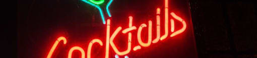 Neon sign that reads cocktails