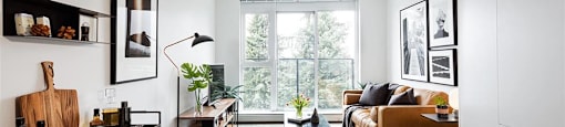 The Duke in Vancouver, BC Studio suite with spacious living room