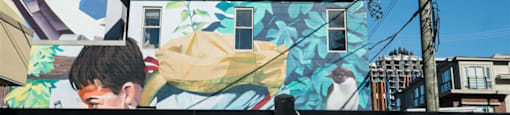 Painting on exterior of building