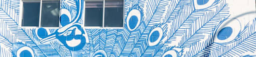 Mural of a peacock