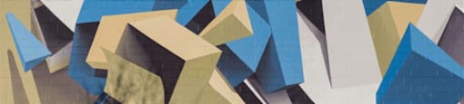 Mural of geometric shapes