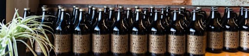 Bottles of craft beer