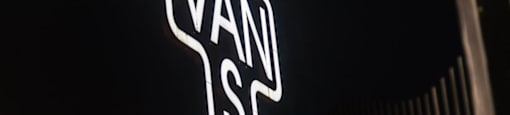 Neon sign that reads east van